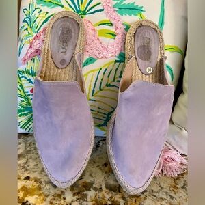 Picon Lavender Buttery Suede Espadrilles Slides Handmade in Spain Sz EU 39